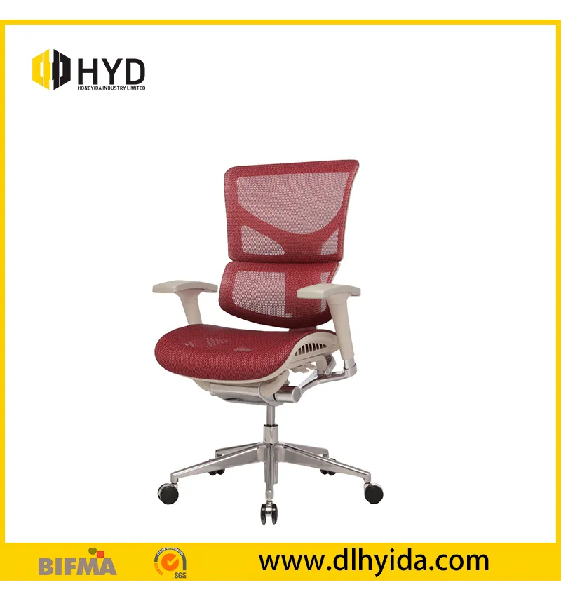 Silla reclinable ejecutiva para ordenador de tela de malla giratoria con elevación de oficina moderna