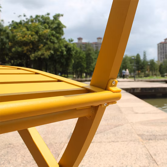 Metal moderno del patio de los muebles del ocio del patio trasero del jardín al aire libre que cena la silla de jardín plegable
