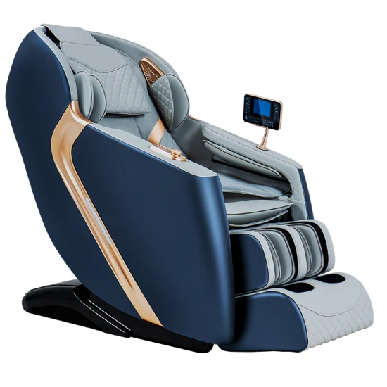 Durable de alta calidad 2023 con silla de masaje de gravedad cero de cuerpo completo para el hogar reclinable de cuero de PU 4D