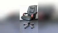 Manager Executive Escritorio reclinable de imitación de gran tamaño, sillas de cuero giratorias de madera